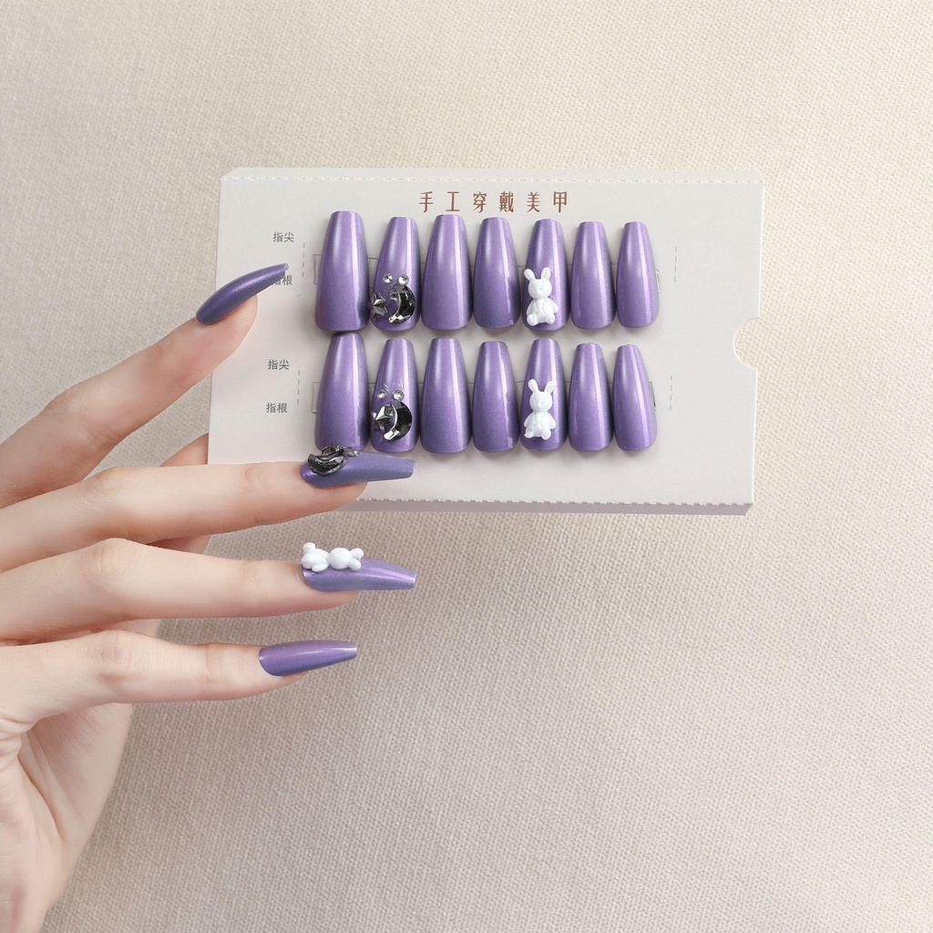 Bộ 30 Móng Tay Giả Che Phủ Toàn Diện Chất Lượng Cao