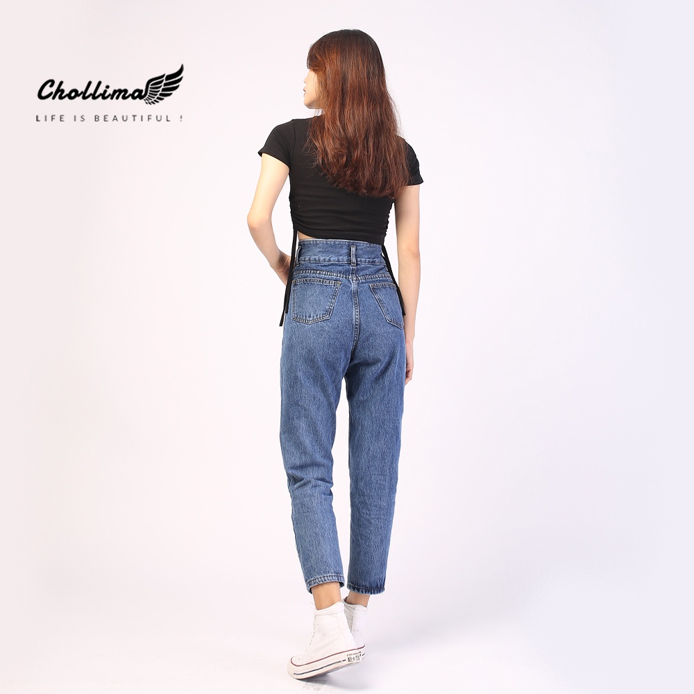 Quần baggy jeans nữ Chollima form rộng 2 bách nhọn QD015 ulzzang phong cách hàn quốc