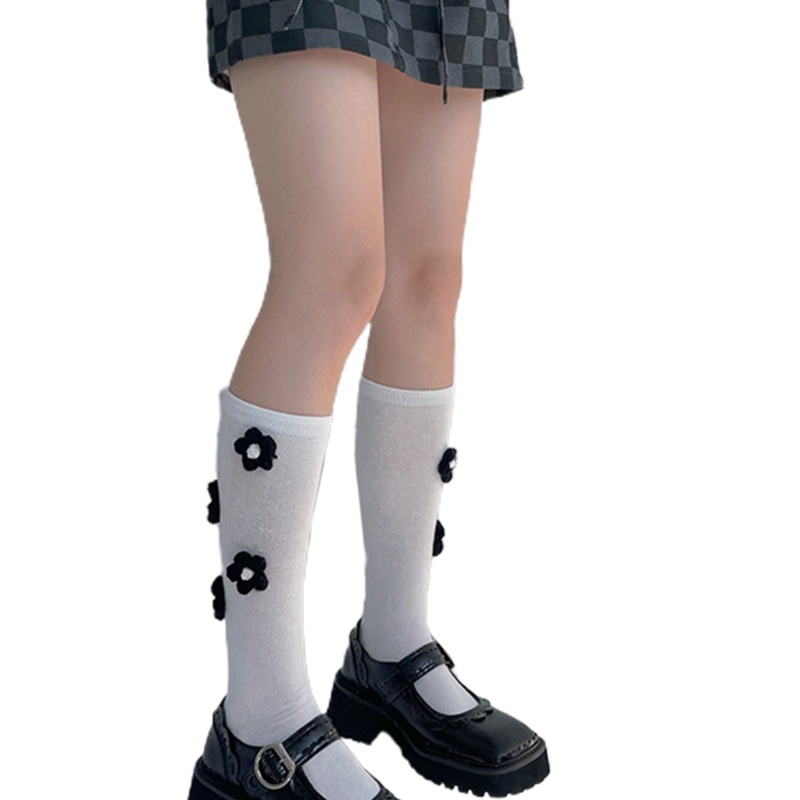 Tất Len Dệt Kim 3D Phong Cách Lolita Xinh Xắn Cho Nữ