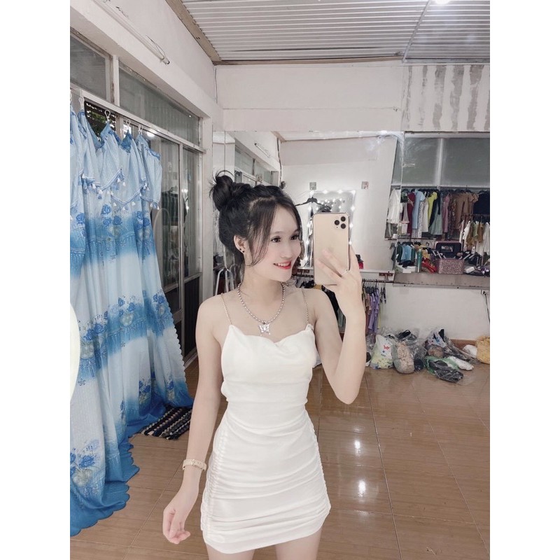 Đầm Ôm Body Nữ Cột Nơ Lưng Phối Dây Xích Siêu Thời Trang Hot 2021 - Hàng Có Sẵn | BigBuy360 - bigbuy360.vn