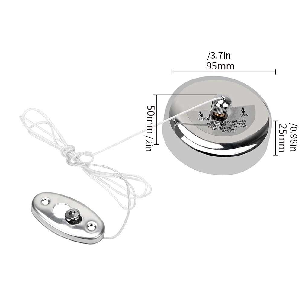 Dây phơi quần áo gắn tường bằng thép không gỉ có thể thu gọn tiện lợi