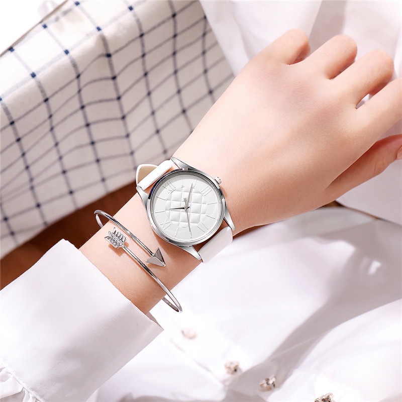 Đồng Hồ Quartz Dây Da Thời Trang Cho Nữ