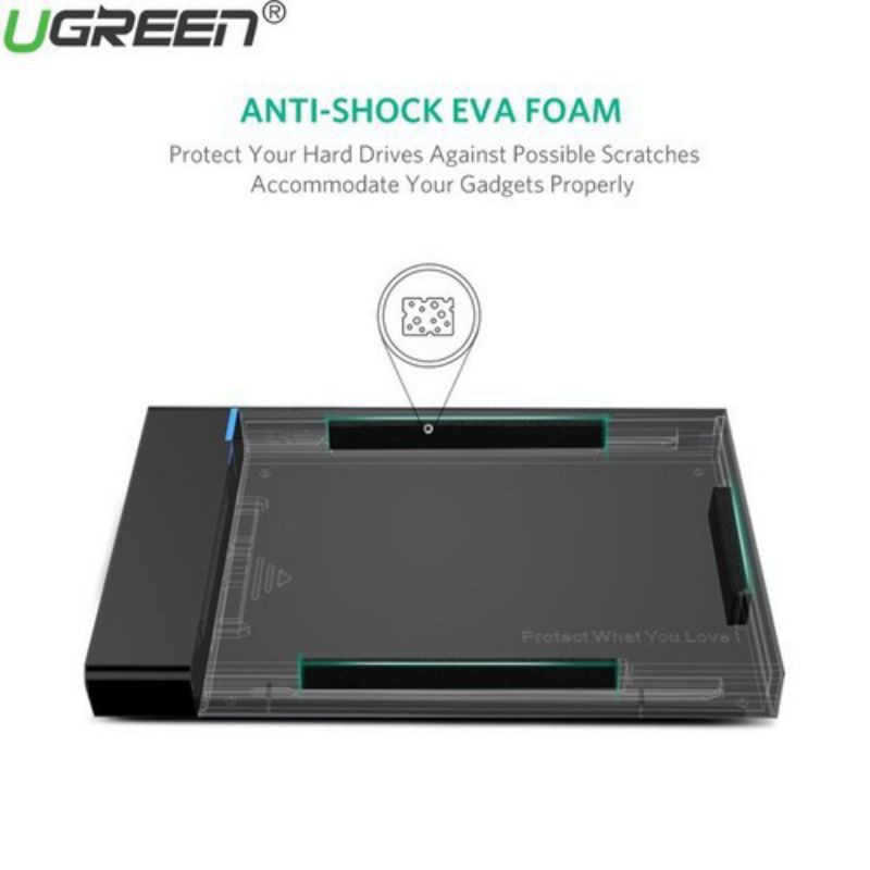 Hộp Đựng Ổ Cứng 2.5 Inch USB 3.0 Ugreen 30847 (HDD Box 2,5") - Hàng Chính Hãng