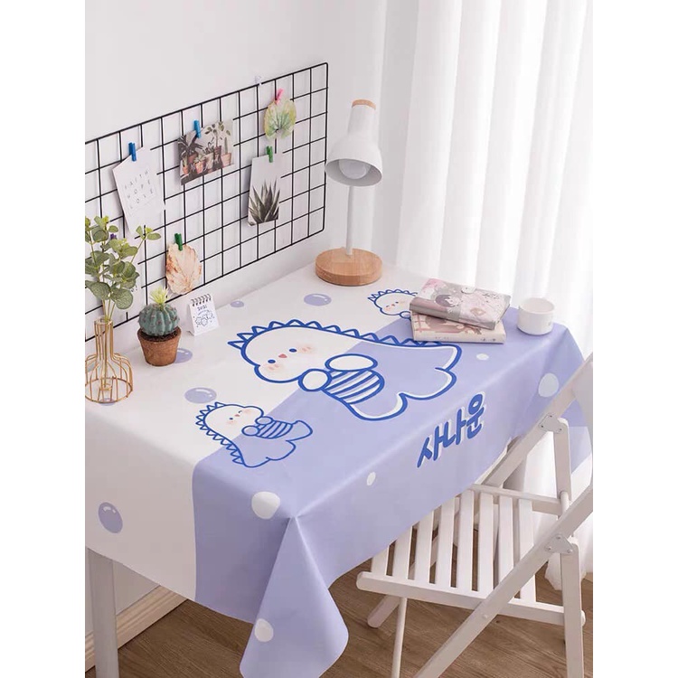 Khăn Trải Bàn 90*60cm Chống Bụi Chống Nước Hình Gấu/thỏ Dễ Thương Họa Tiết Đáng Yêu Chất Lượng Cao