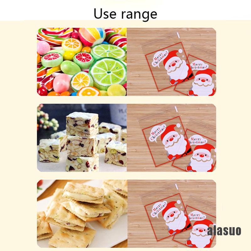 Set 100 Túi Trong Suốt Đựng Kẹo Giáng Sinh
