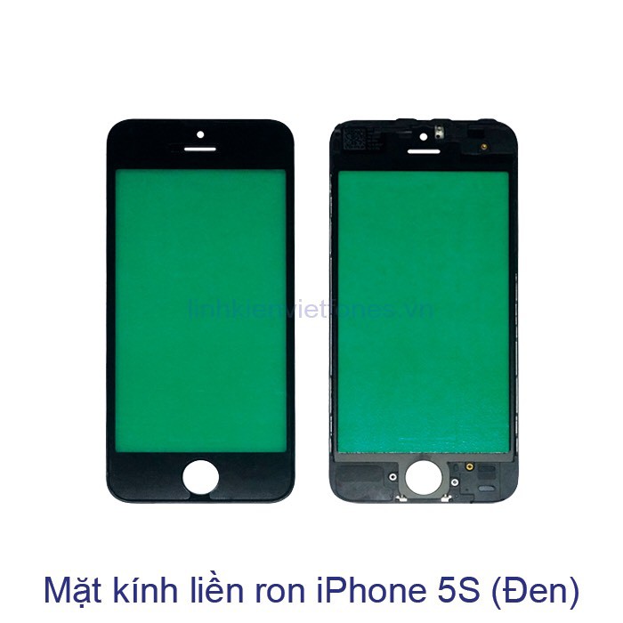 Mặt kính Liền Ron Ép Kính iP5S (Trắng/ Đen)