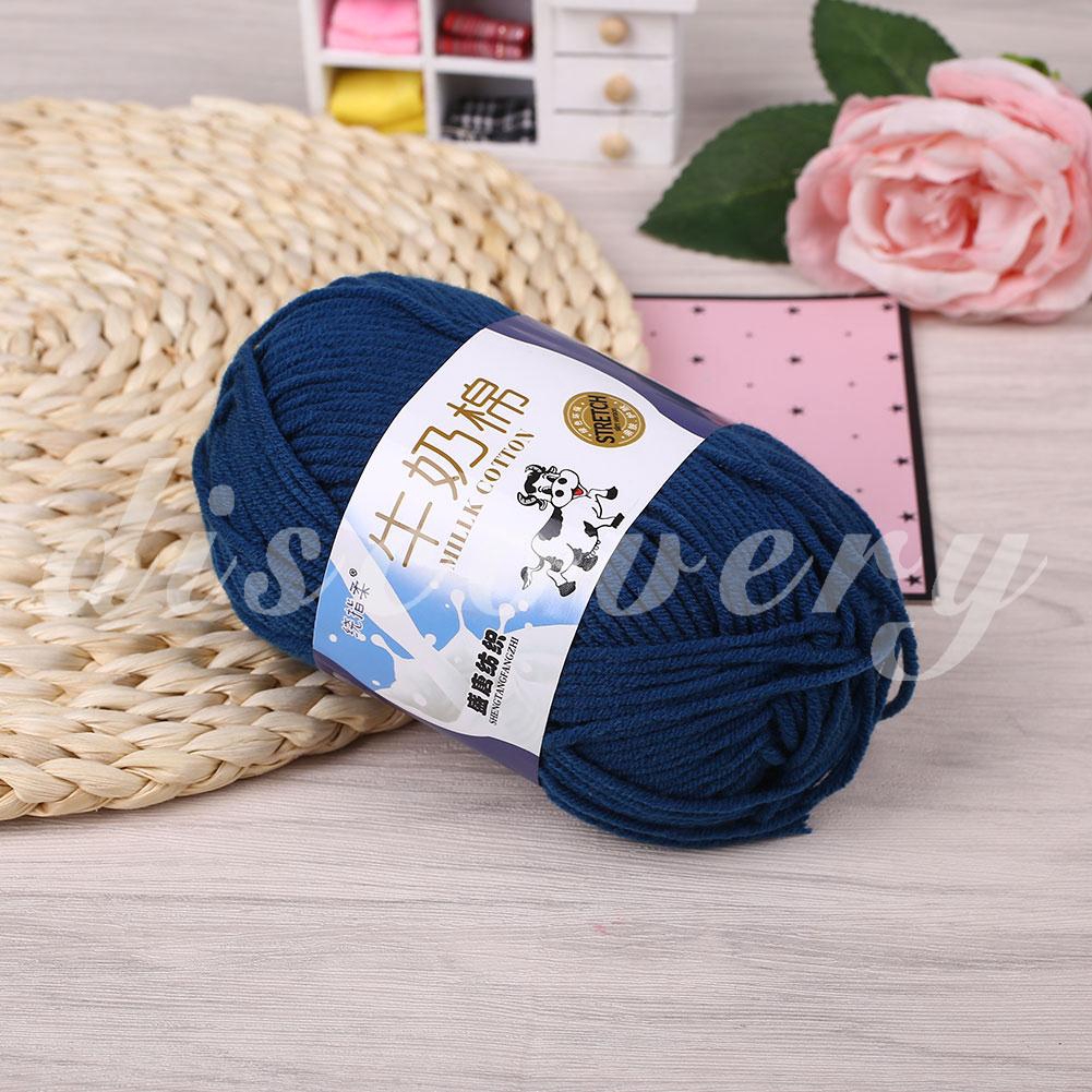 Cuộn len cotton sợi siêu mềm đan móc quần áo