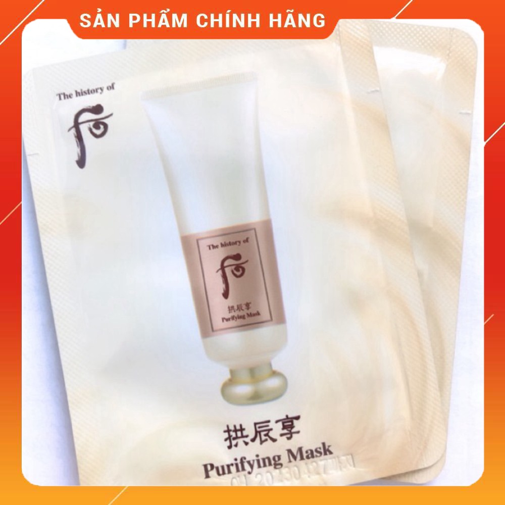 Gói Mặt Nạ Dưỡng Trắng WHOO Purifying Giúp Giảm Mụn Và Tẩy Tế Bào Chết 3ml