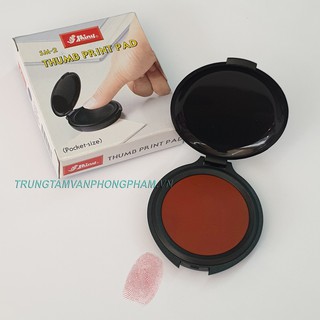 Mực lăn tay hộp tròn có 3 màu xanh, đỏ, đen hàng shinny