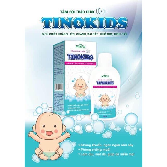 Sữa Tắm Tinokids Trị Rôm Sảy Chống Muỗi,