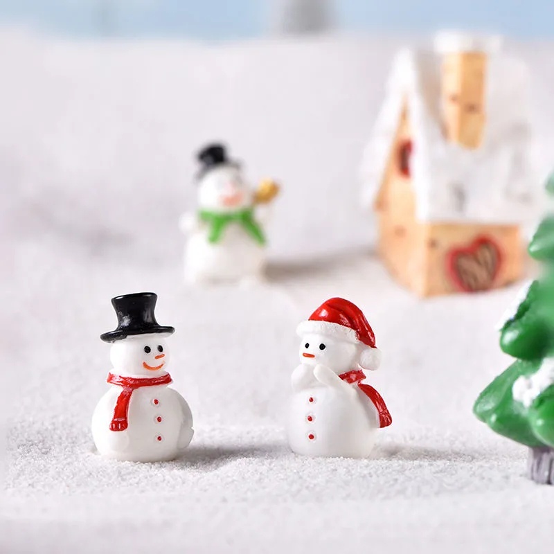 Mô hình ông già noel/người tuyết hoạt hình bằng nhựa resin trang trí dịp giáng sinh