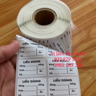 (Combo5 cuộn) Tem nhà thuốc - Tem chia liều dùng