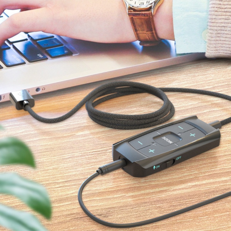 Thẻ Âm Thanh Nổi Cổng USB Kèm Tai Nghe Và Mic Giắc Cắm 3.5mm