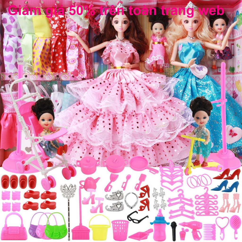 Bộ đồ chơi búp bê Barbie Merhua Fantasy có âm nhạc, trẻ em, trang điểm cho bé gái Quà tặng sinh nhật <