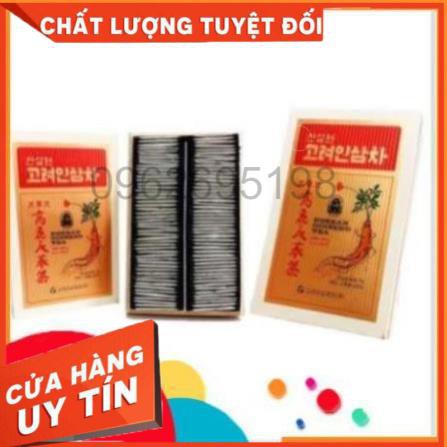 Trà Sâm OKINSAM Hàn Quốc hộp gỗ 100 gói - 3g (Korean Ginseng Tea Gold)