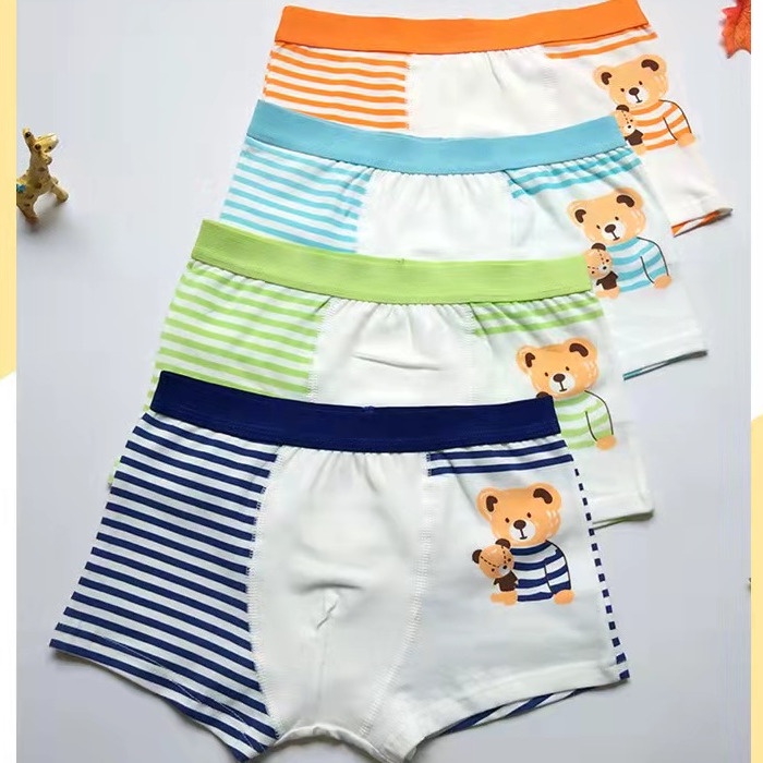 Combo 4 Quần chip đùi bé trai quần sịp đẹp cho trẻ em nam đồ lót cho bé từ 3-10 tuổi
