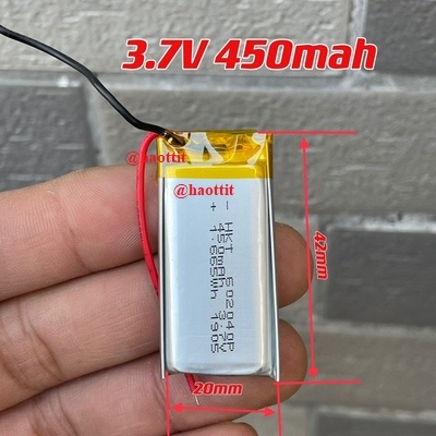 Pin Li-Po 3.7V 450mAh 602040 (Lithium Polymer) cho máy nội soi, định vị GPS, cân điện tử, máy ghi âm, camera hàng trình