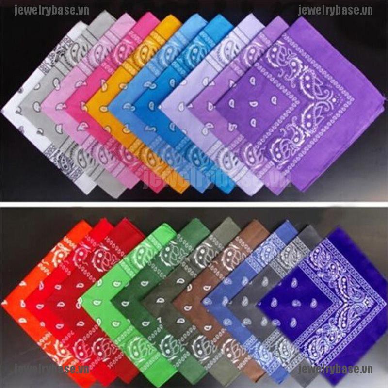 [Base] Cotton Head Wrap Bandana Biker Scarf Summer Headwrap Mask Star Fan Paisley Scarf [VN]