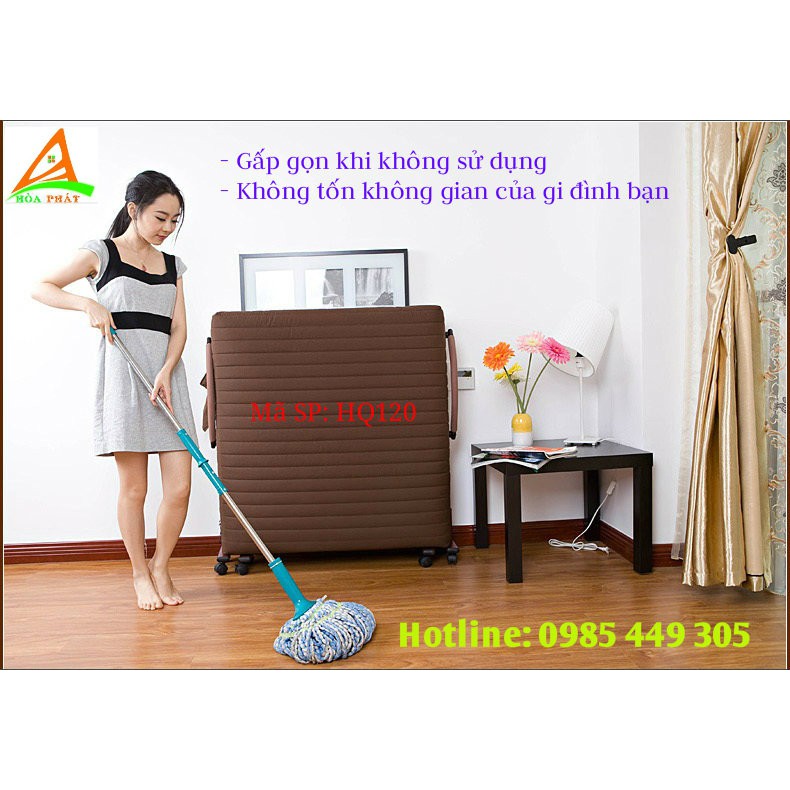 GIƯỜNG GẤP KIỂU HÀN QUỐC HQ120 KHUYẾN MẠI GA, GỐI, TÚI PHỦ CHỐNG BỤI. (Mã SP: HP-HQ120)