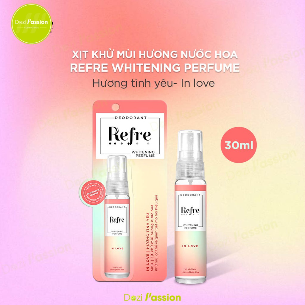 Xịt Khử Mùi Refre Dưỡng Trắng Hương Nước Hoa Refre Whitening 30ml