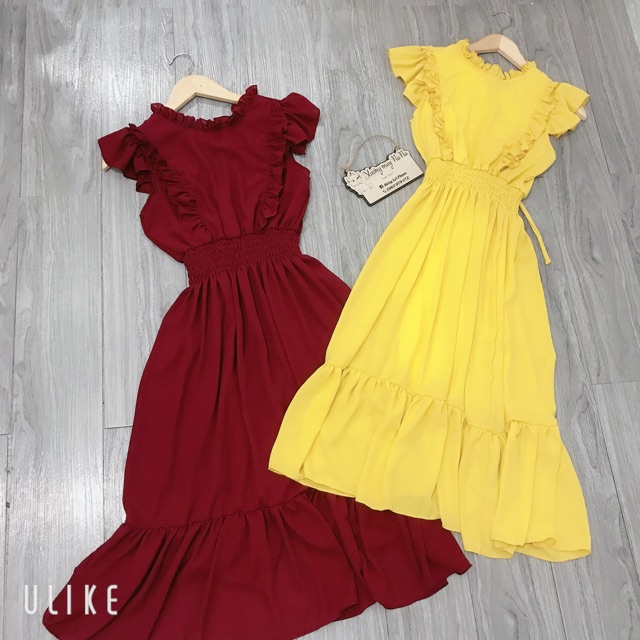 Đầm maxi 2 bèo đuôi cá siêu xinh (hình thật+video) | BigBuy360 - bigbuy360.vn