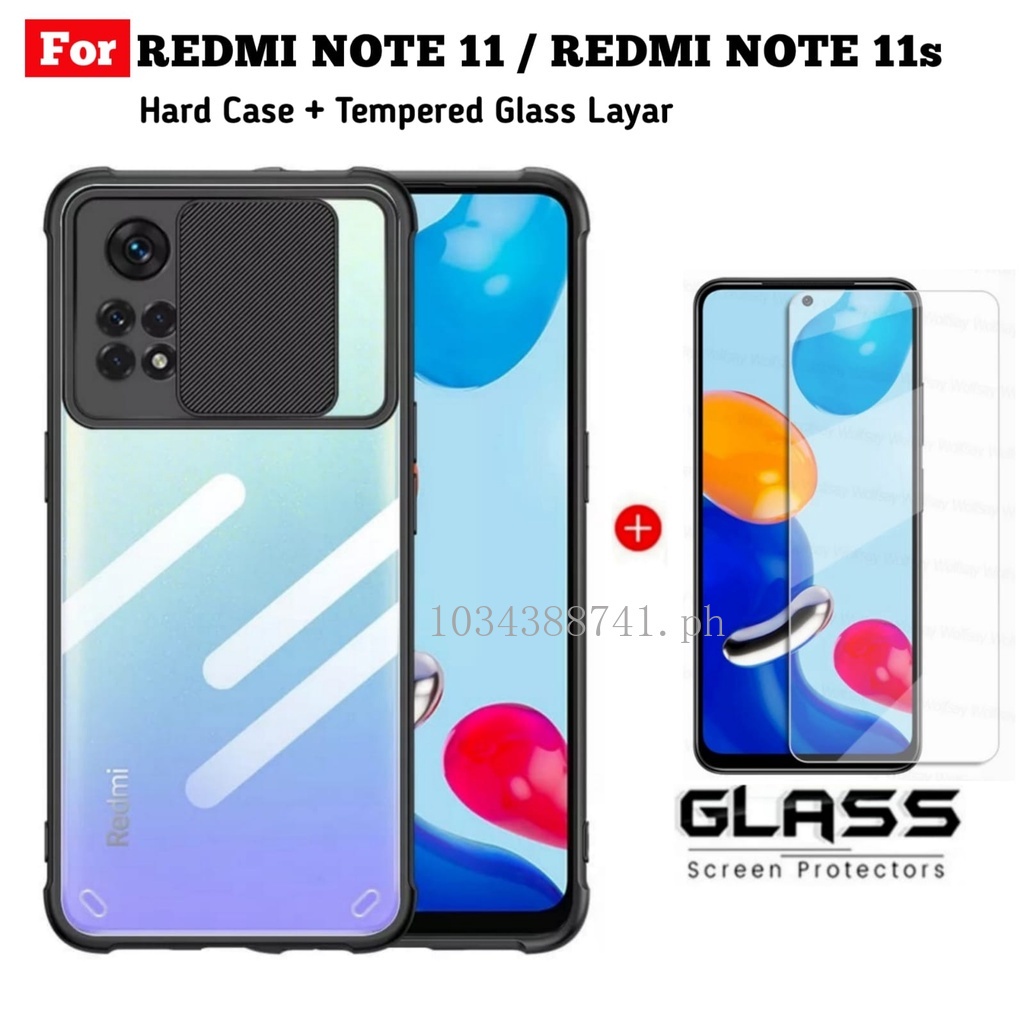 Ốp Điện Thoại Cứng Có Nắp Trượt Bảo Vệ Camera 2 Trong 1 Cho Xiaomi Redmi Note 11 / Redmi Note 11s