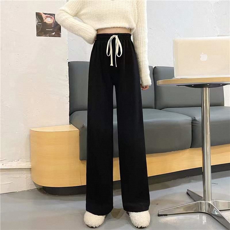 Quần dây rút COZOKC ống rộng thời trang Hàn Quốc