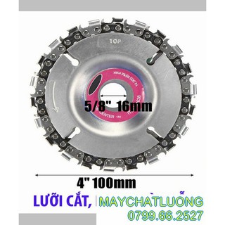 Đĩa lưỡi cưa xích cắt , phay ,phá gỗ đa năng gắn máy mài 100mm
