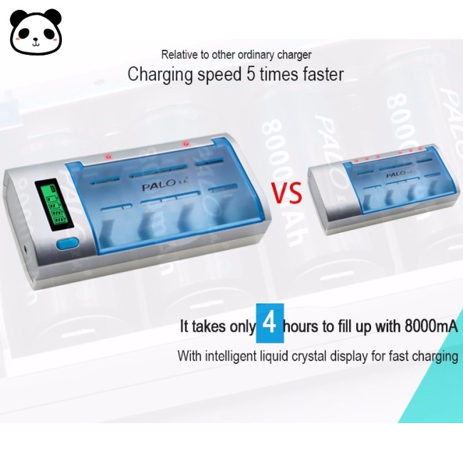 Rechargeable LCD Display Smart Screen Battery Charger for Ni-MH NI-CD AA/AAA/SC/C/D/9V Size