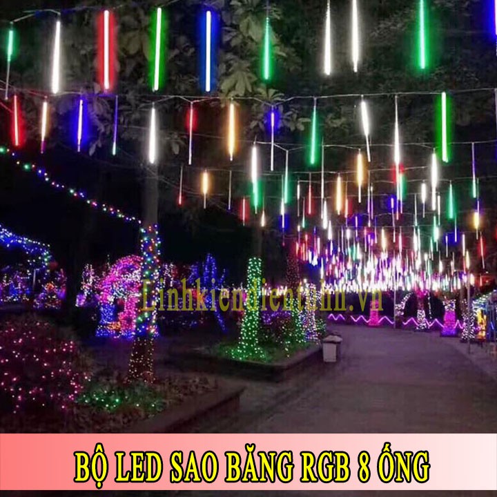 Bộ Led Sao Băng 7 Màu 8 Thanh RGB .