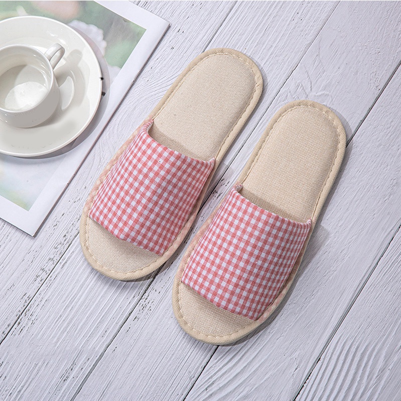 Dép Xỏ Ngón Chống Trượt Họa Tiết Sọc Caro Thời Trang Bốn Mùa
