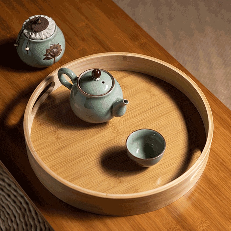 Khay Trà Bằng Gỗ Tre Phong Cách Nhật Bản