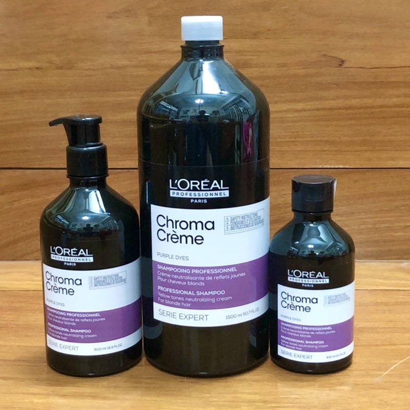DẦU GỘI TÍM KHỬ VÀNG CHO TÓC TẨY SÁNG L'OREAL CHROMA CREME PURPLE DYES SHAMPOO NEW 2022