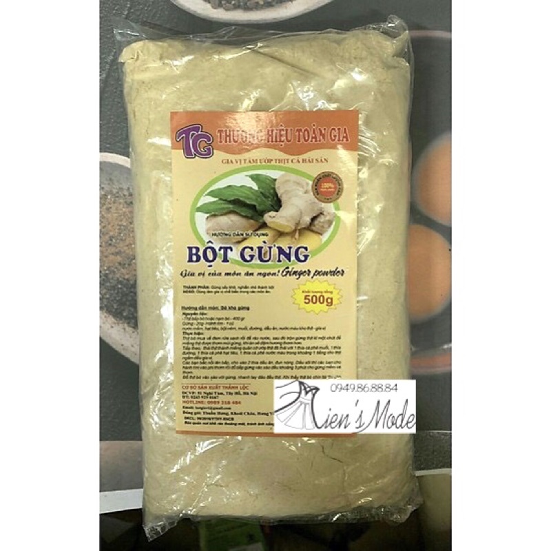 500gr Bột gừng nguyên chất Toàn Gia