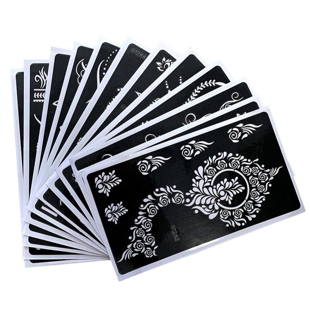 Timekey Khuôn Dùng Để Tạo Hình Xăm DIY Henna K3Y8