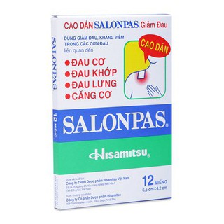 Cao dán Salonpas giảm đau ( hộp 10 miếng ) Hisamitsu