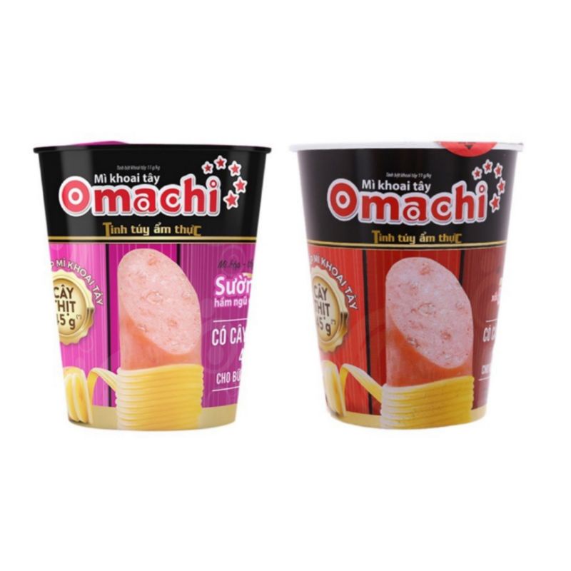 Mì Omachi Cốc 113gr Có Xúc Xích / Cây Thịt 45gr