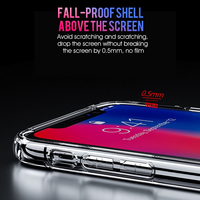 Ốp lưng TPU mềm trong suốt chống sốc cho iPhoneX XS MAX 6 7 8Plus