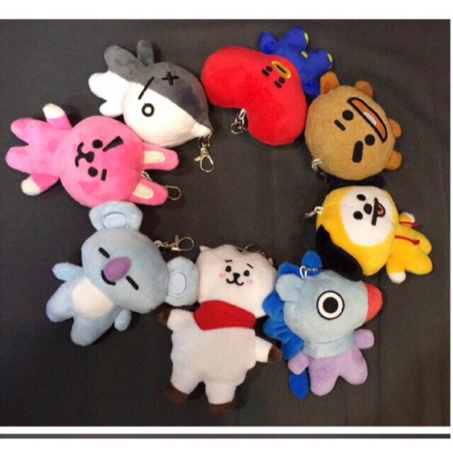 Móc khoá gấu nhồi bông BT21