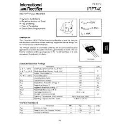 5 IRF740, 11N50 linh kiện tháo máy