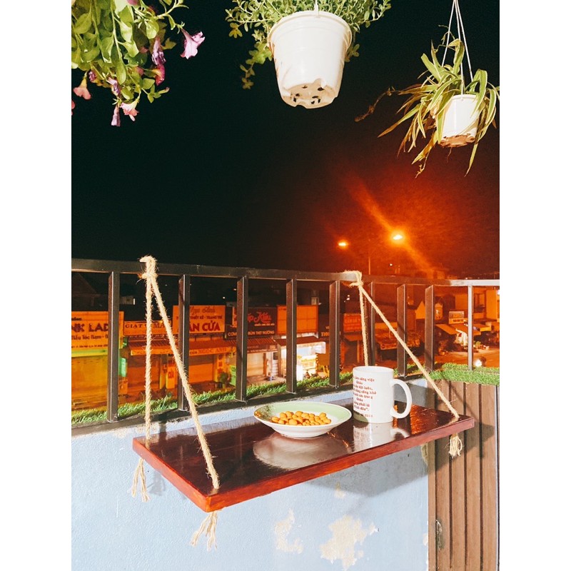 Bàn ban công kệ treo ban công kệ treo dây bàn treo dây bàn kệ trang trí GREEN HOME
