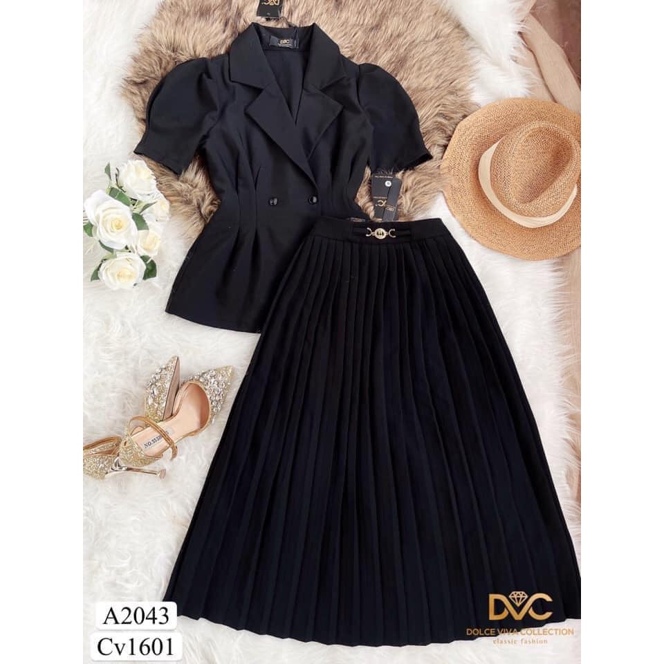 SÉT ÁO PEPLUM + CHÂN VÁY XẾP LY HÀNG THIẾT KẾ DOLCE VIVA COLLECTION