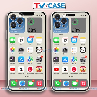 Ốp lưng điện thoại iPhone icon cạnh viền vuông silicon dẻo bảo vệ camera ip 6/6s/7/8/X/XS/XR/11/12/13/14 Pro Plus Max