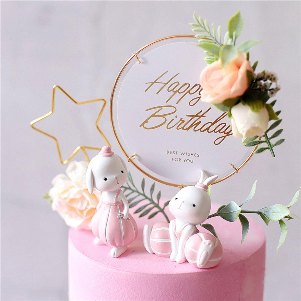 AUGUSTINA Que Cắm Trang Trí Bánh Kem Chữ Happy Birthday