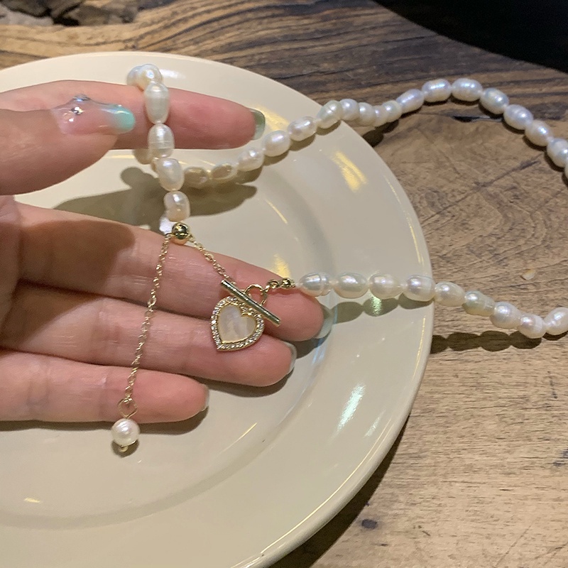 Vòng cổ Mạ Vàng / Bạc Mặt Hình Bươm Bướm / Trái Tim / Chữ Thập Đính Ngọc Trai Thời Trang