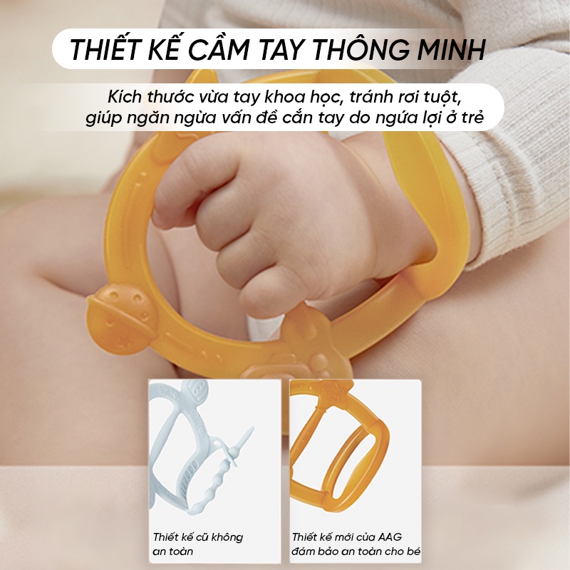 Gặm nướu trẻ em AAG4003 ngậm nướu cầm tay silicon mềm an toàn tiện lợi cho bé #2