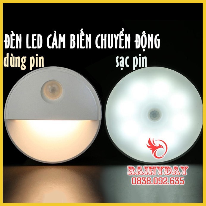 Đèn led cảm ứng cảm biến chuyển động gắn dán tường tủ cầu thang thông minh tự động phát sáng [ LOẠI 1 ]