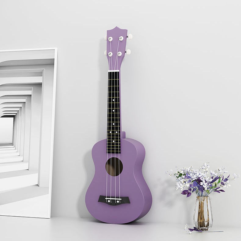 Đàn Ukulele Bằng Gỗ Màu Hồng Kích Thước 100cm 77cm 70cm Cho Người Mới Bắt Đầu