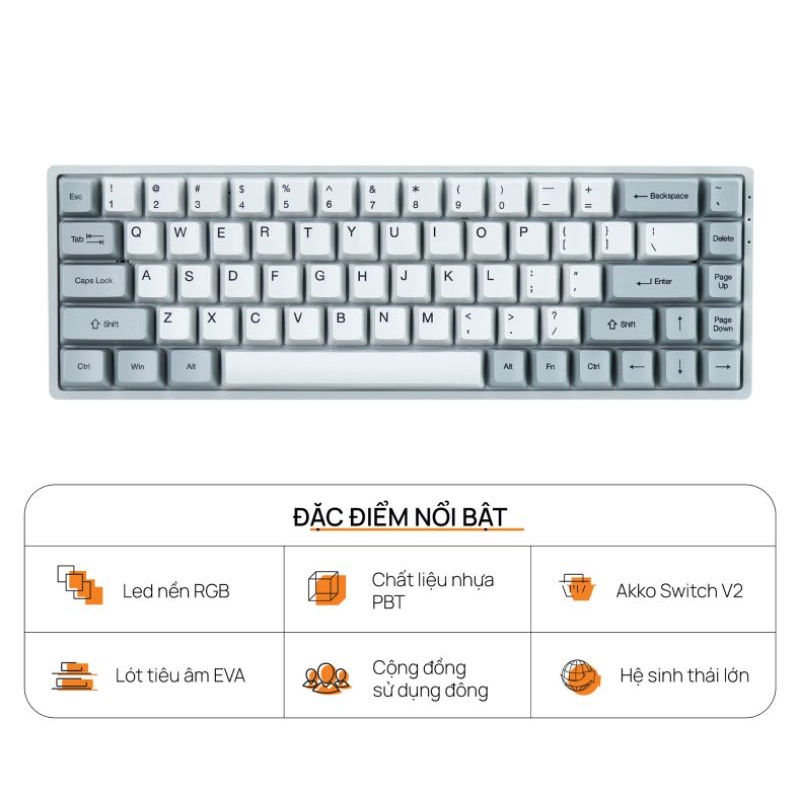 Bàn phím cơ AKKO 3068B Multi-modes Silent