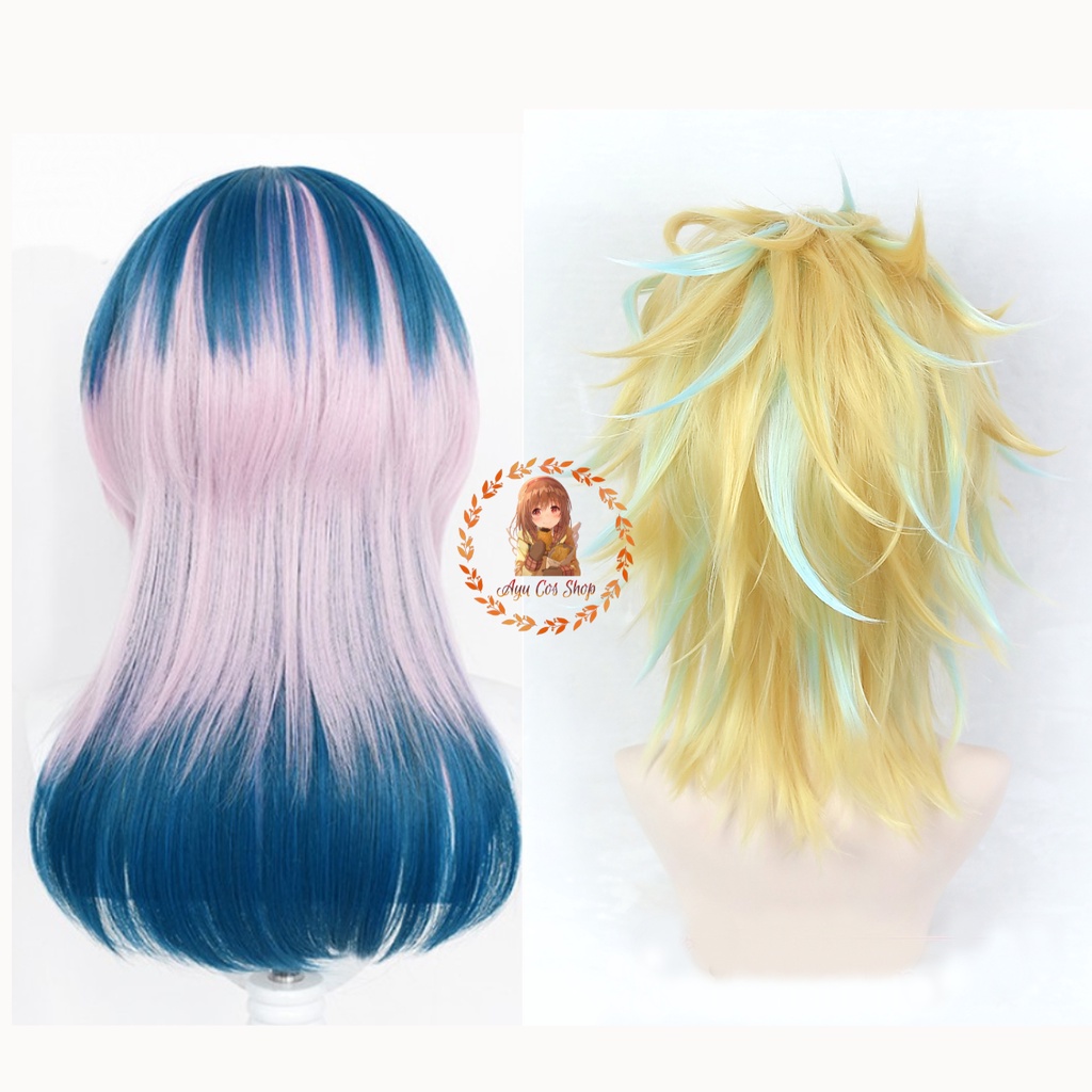 Wig/tóc giả cosplay Rindou Haitani vàng hồng Tokyo Revengers
